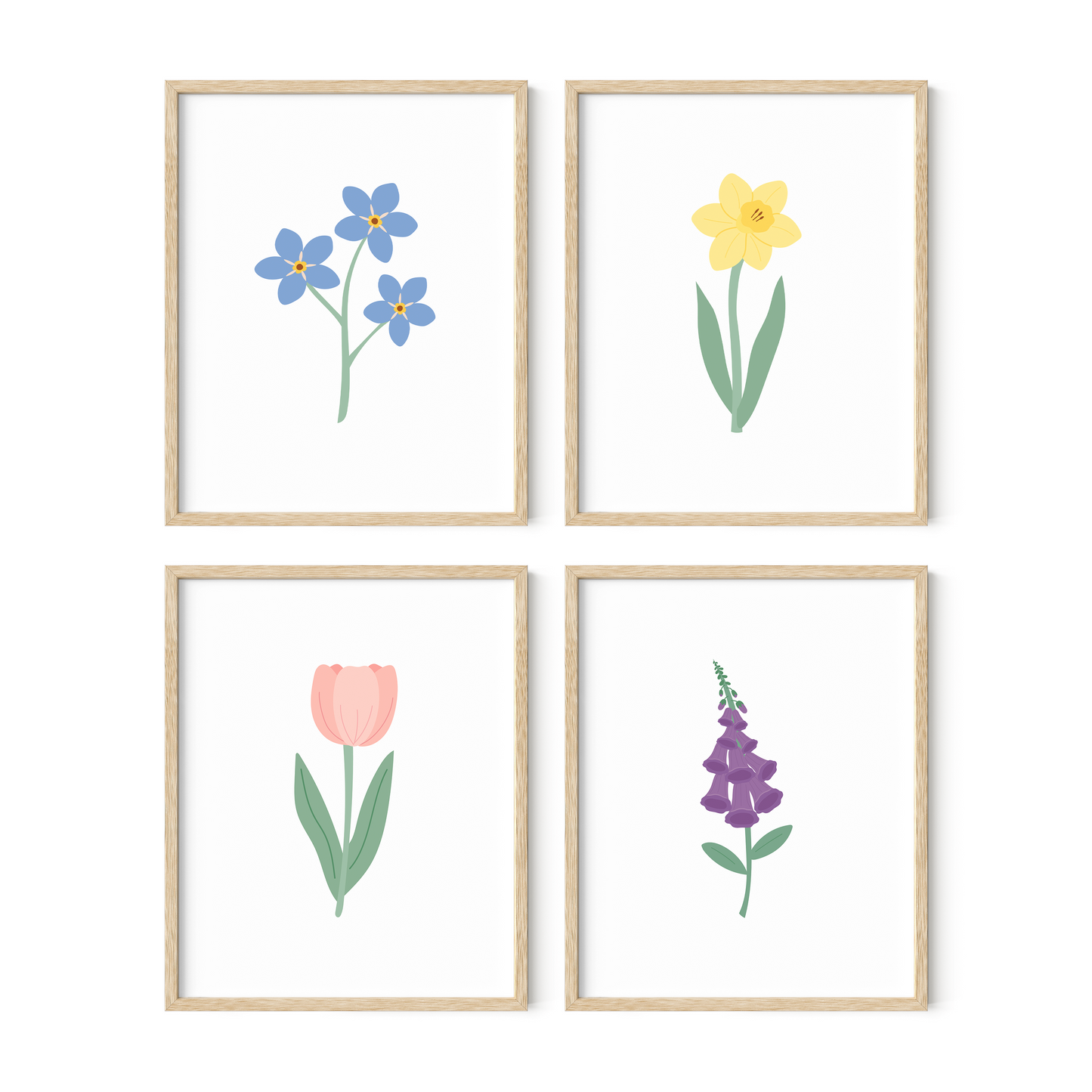 Wildflower Art Prints (Set of 4)