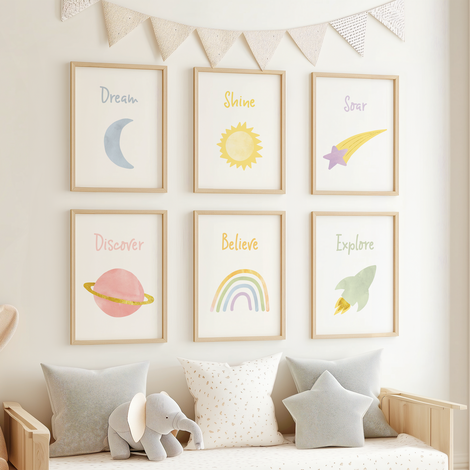 Star nursery decor with inspirational sayings