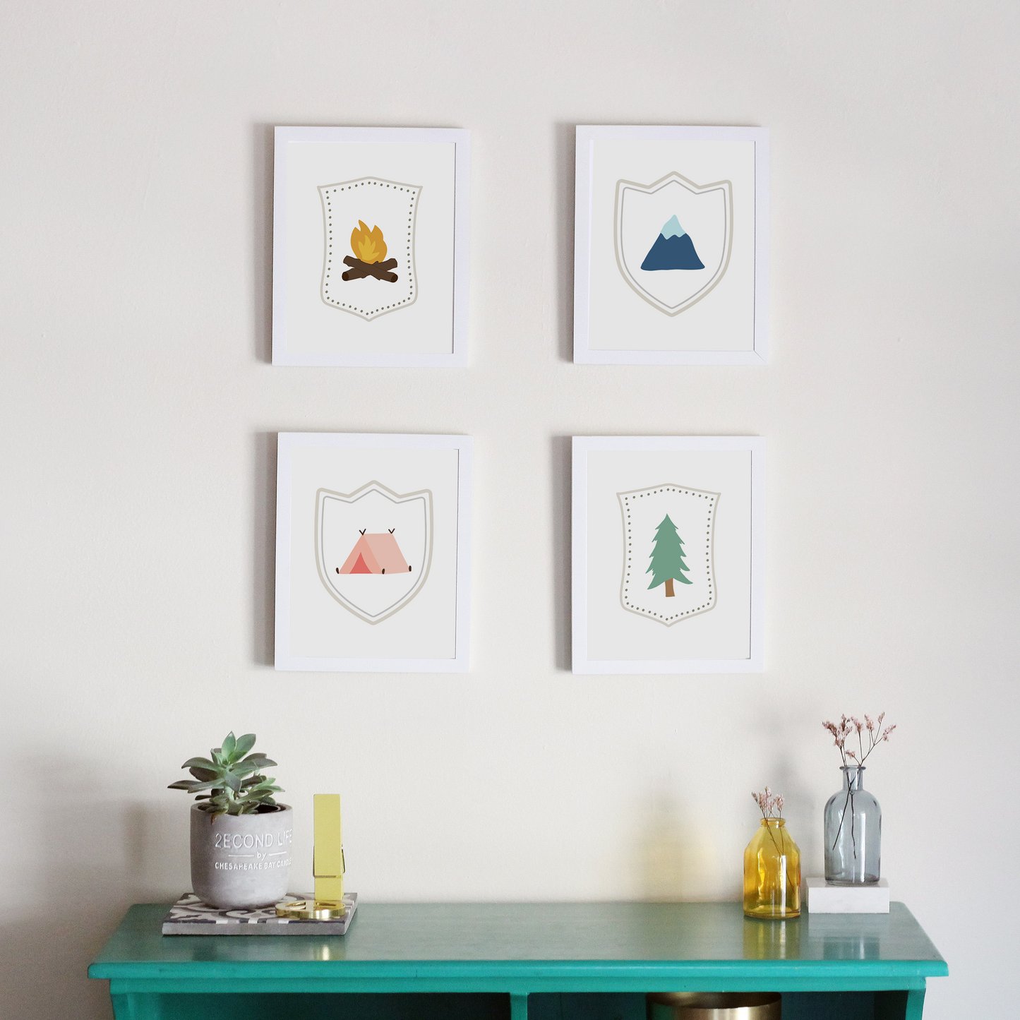 Adventure Badge Art Prints (Set of 4)