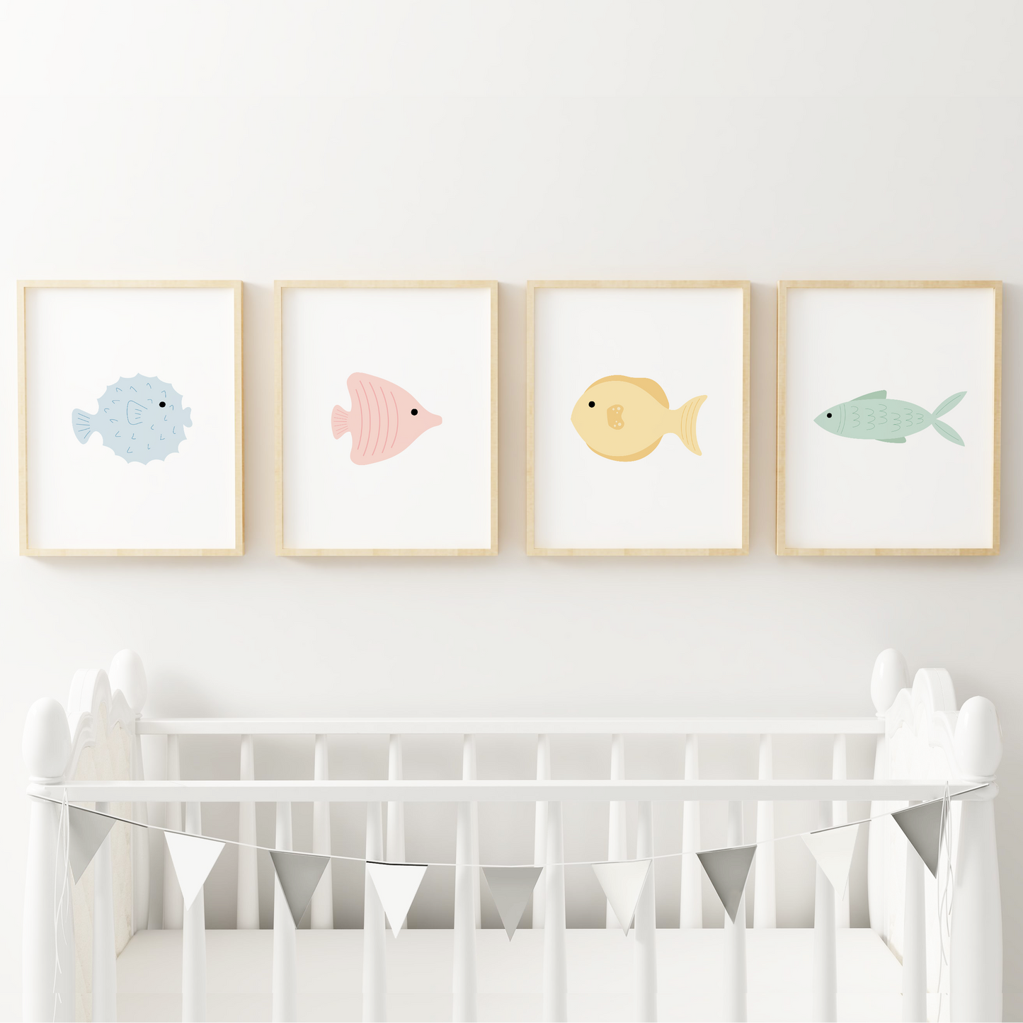Tropical Fish Art Prints (Set of 4)