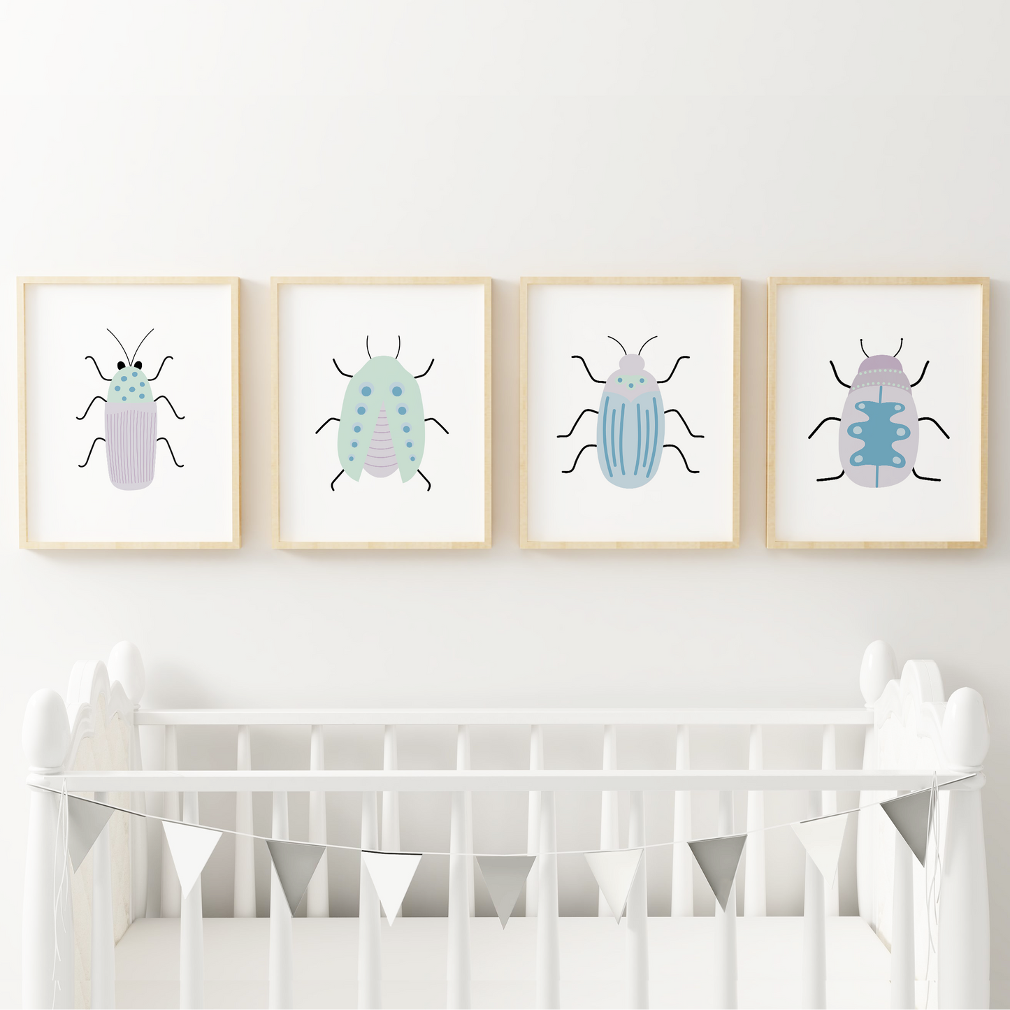 Beautiful Beetles Art Prints (Set of 4)