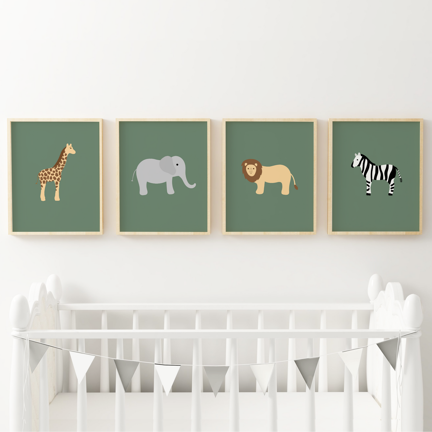 Safari Animal Art Prints (Set of 4)