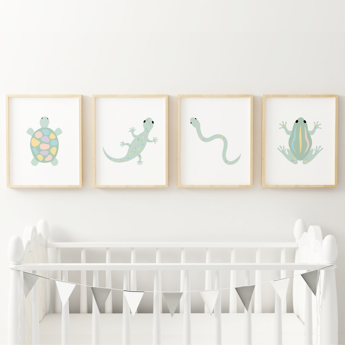 Reptile Friends Art Prints (Set of 4)