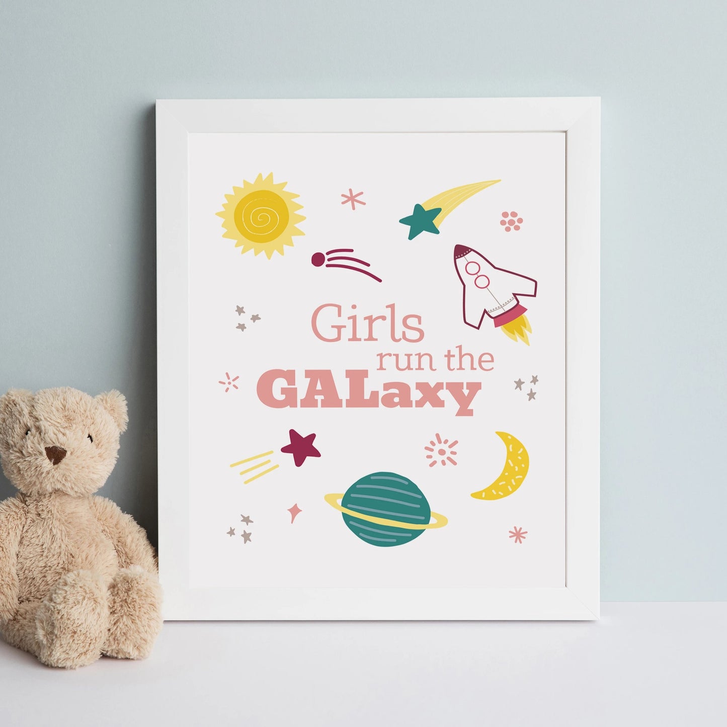 Girls Run the GALaxy Art Print