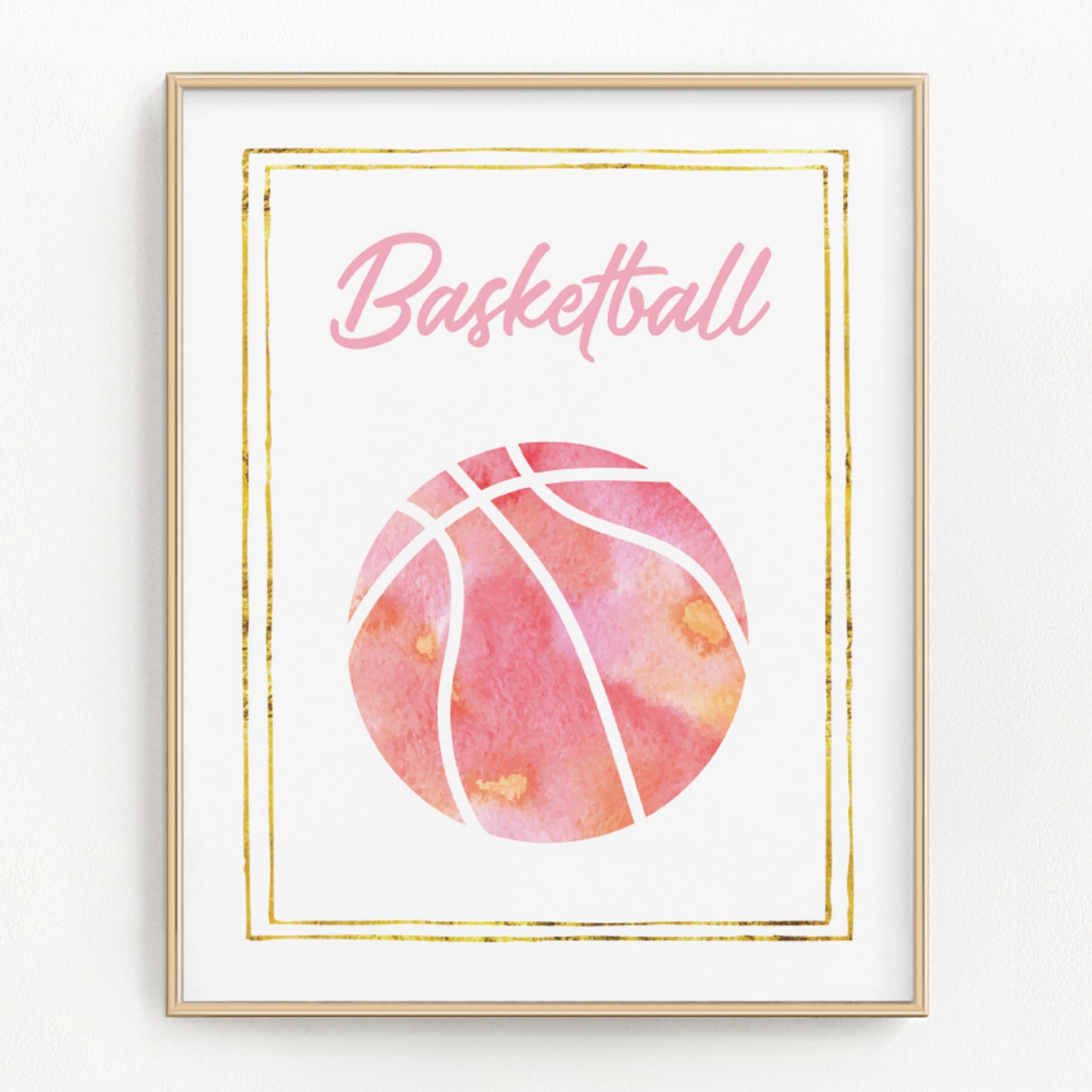 Girls basketball wall art