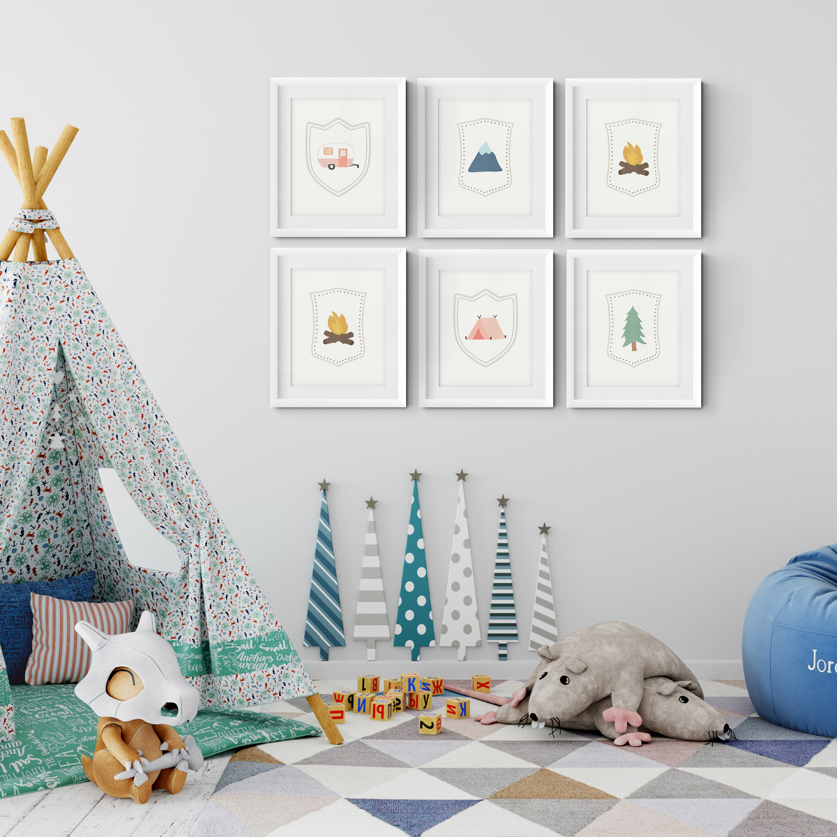 Adventure themed nursery prints National park art for kids room