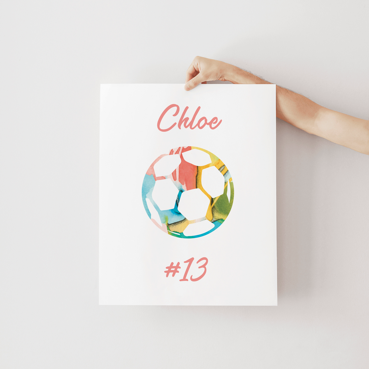 Personalized soccer player wall art, Soccer team gifts for senior night ...
