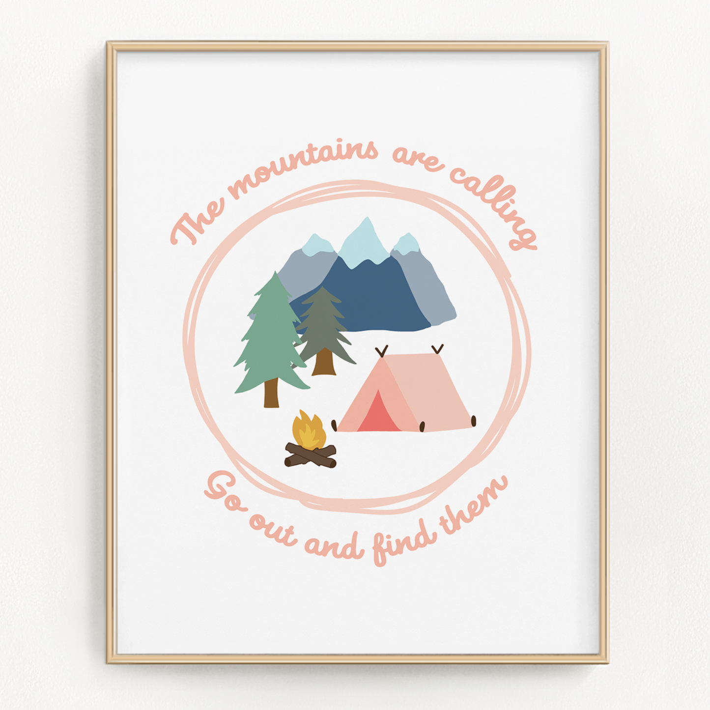 Mountains are calling framed art
