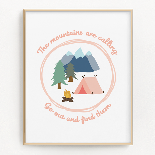 Mountains are calling framed art