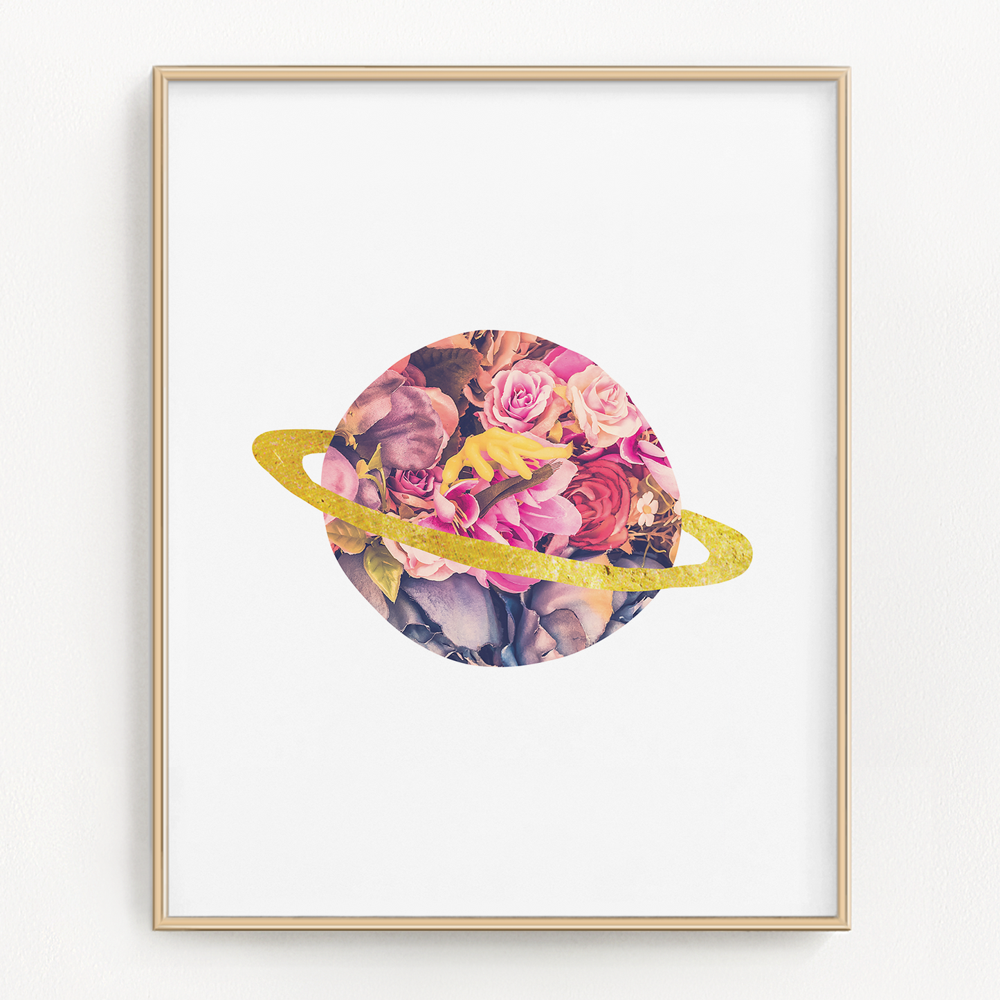 Floral Space Art Prints (Set of 4)