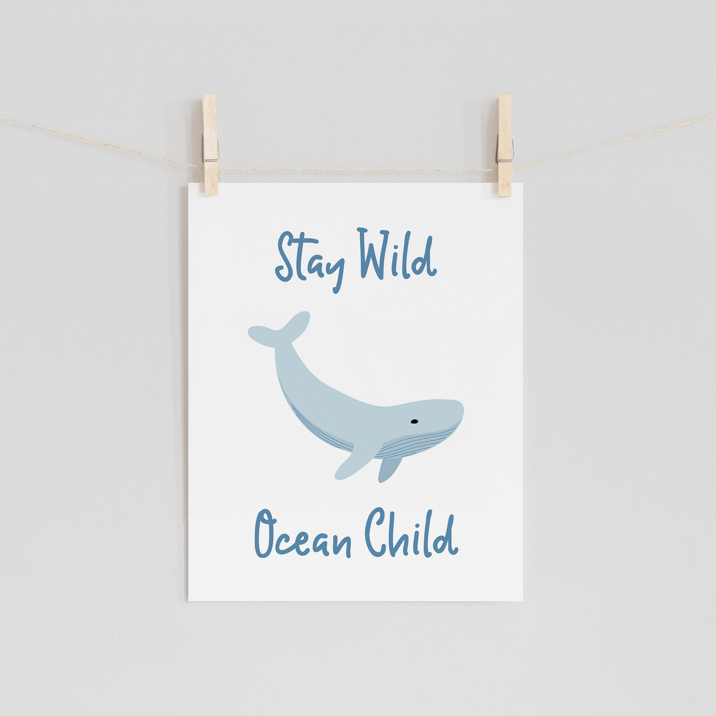 Stay Wild Whale Art Print