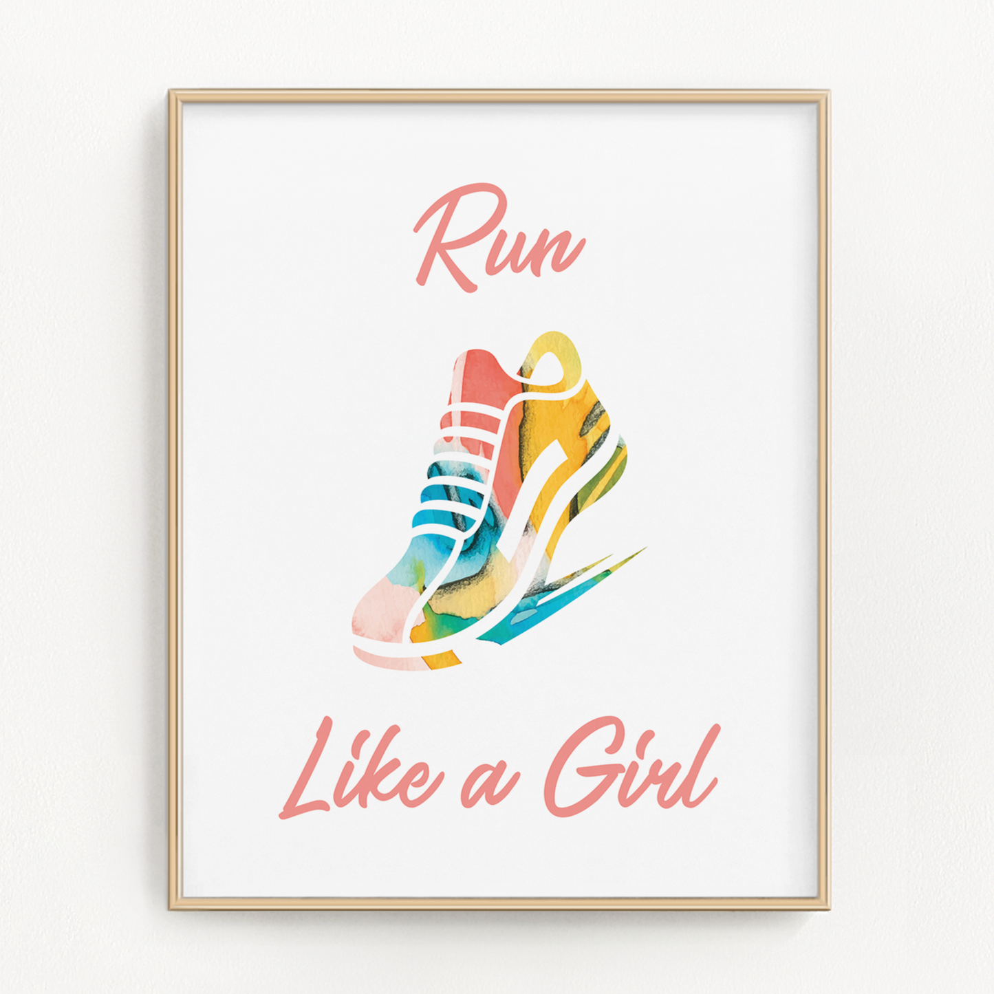 Run like a girl wall art