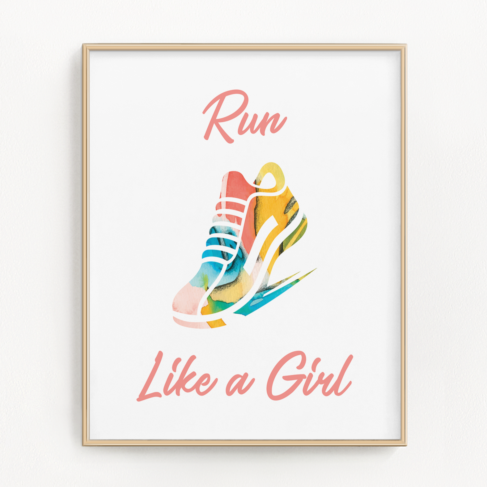 Run like a girl wall art