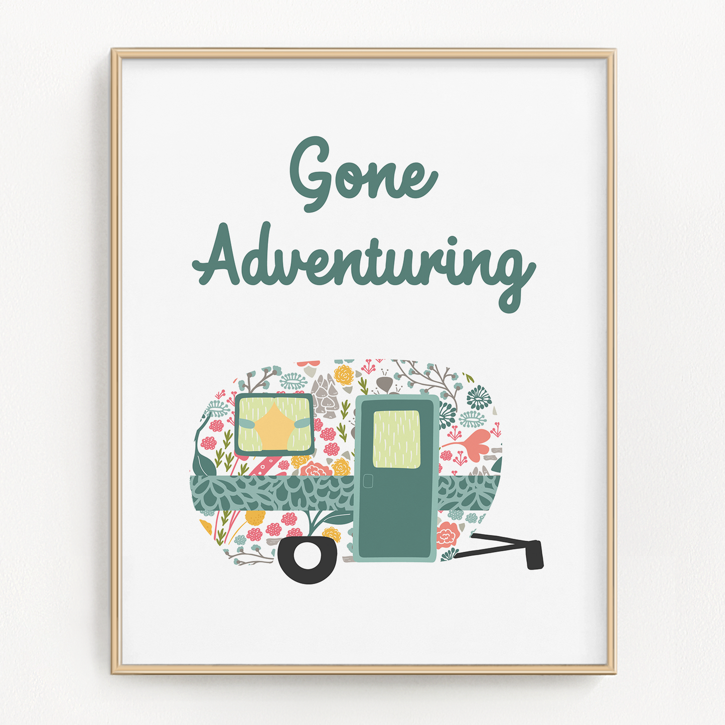 Floral Tent and Trailer Art Prints (Set of 2)