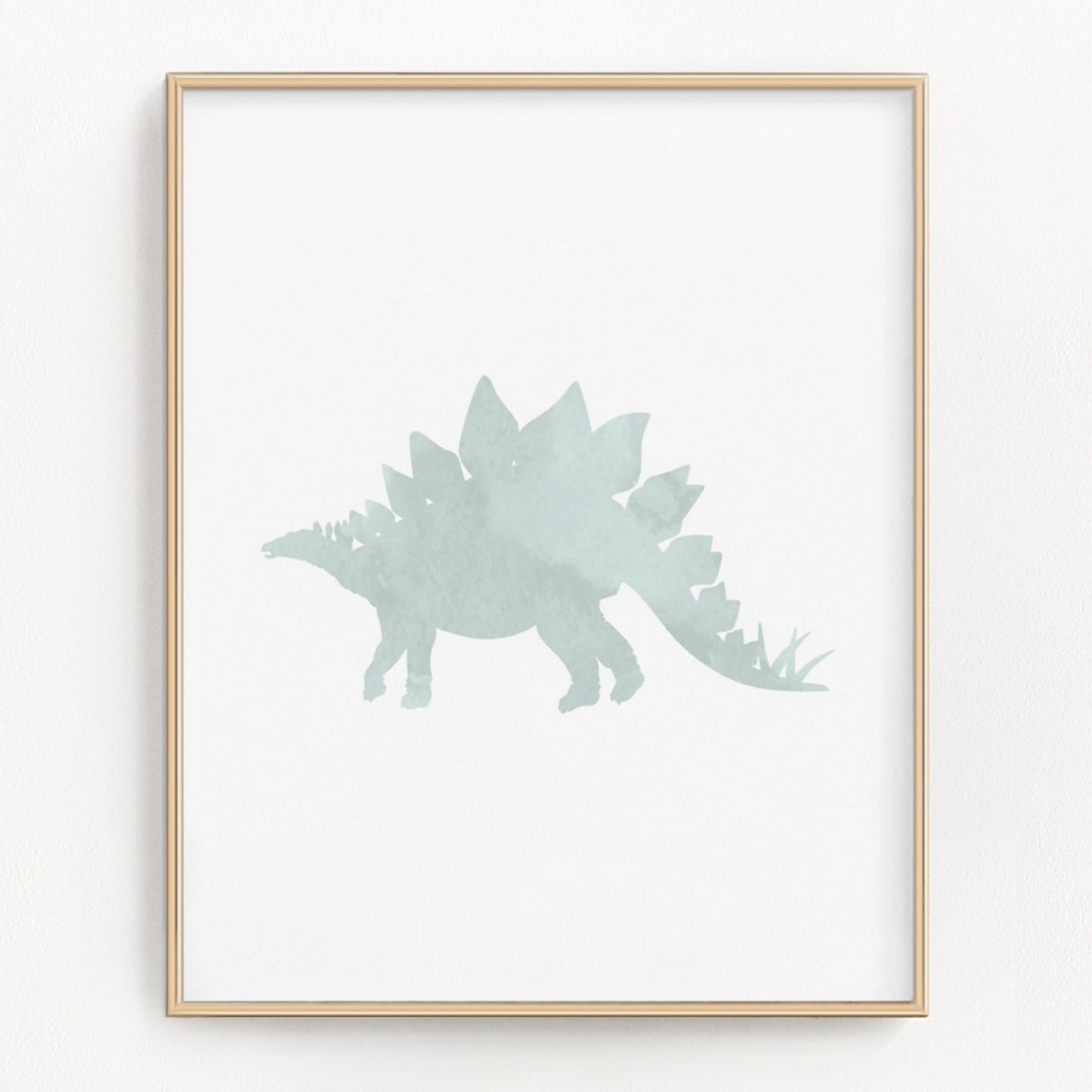 Stegosaurus artwork in frame