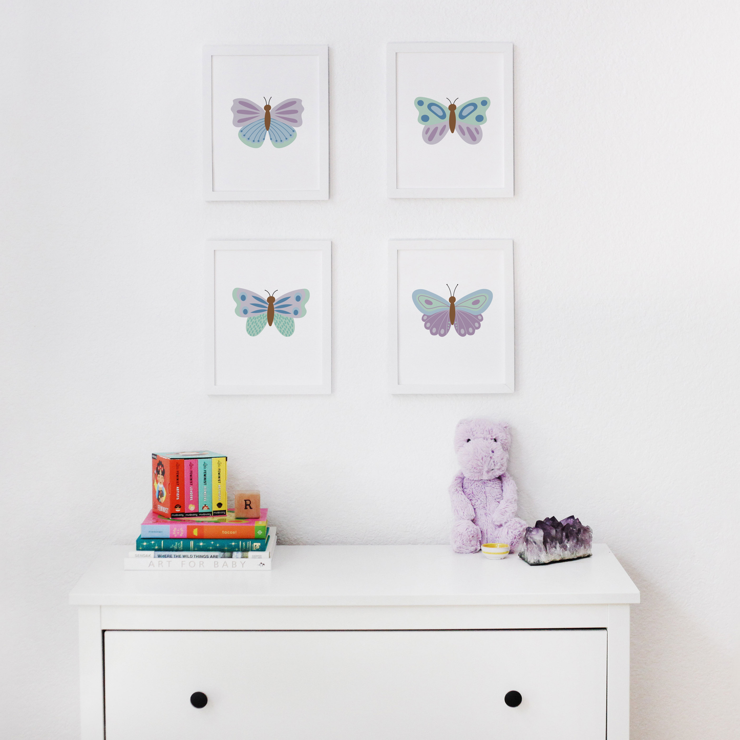 Beautiful Butterflies Art Prints (Set of 4)