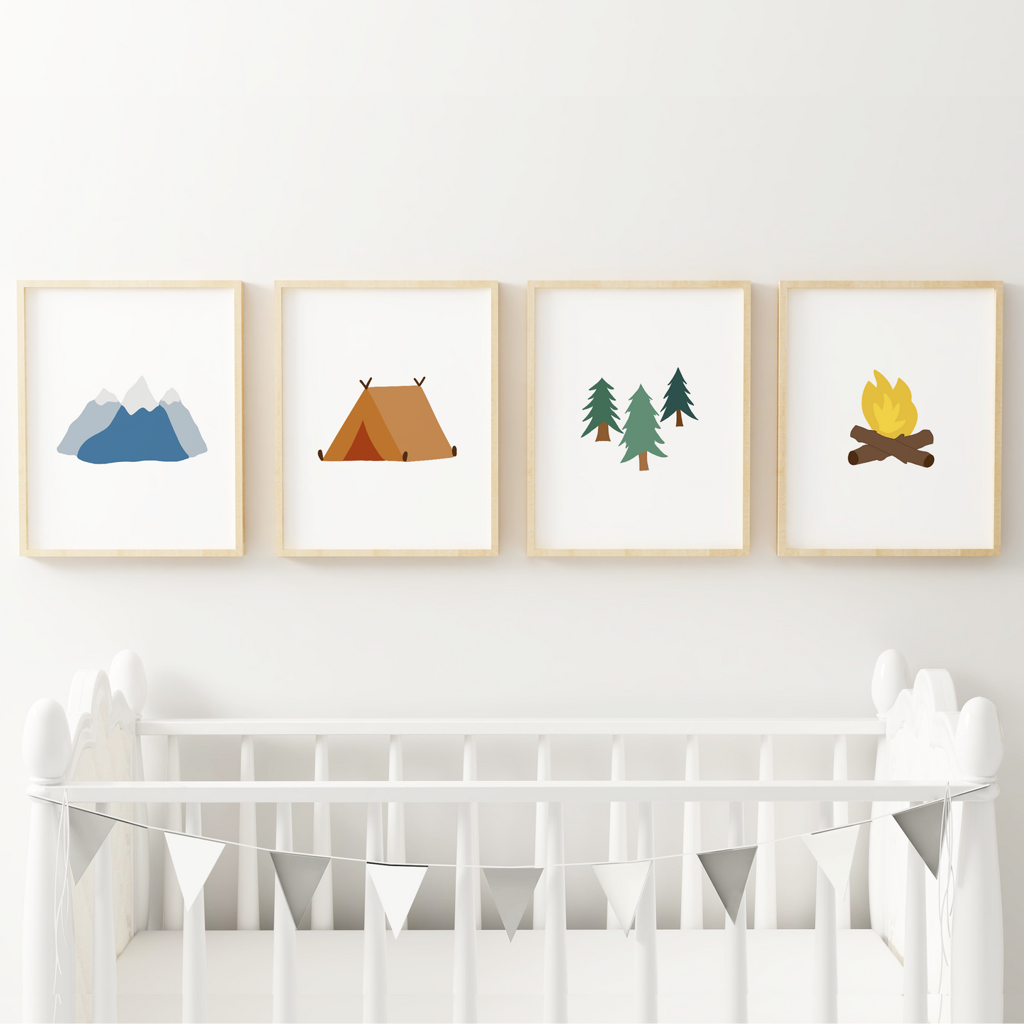 Camping Art Prints (Set of 4)
