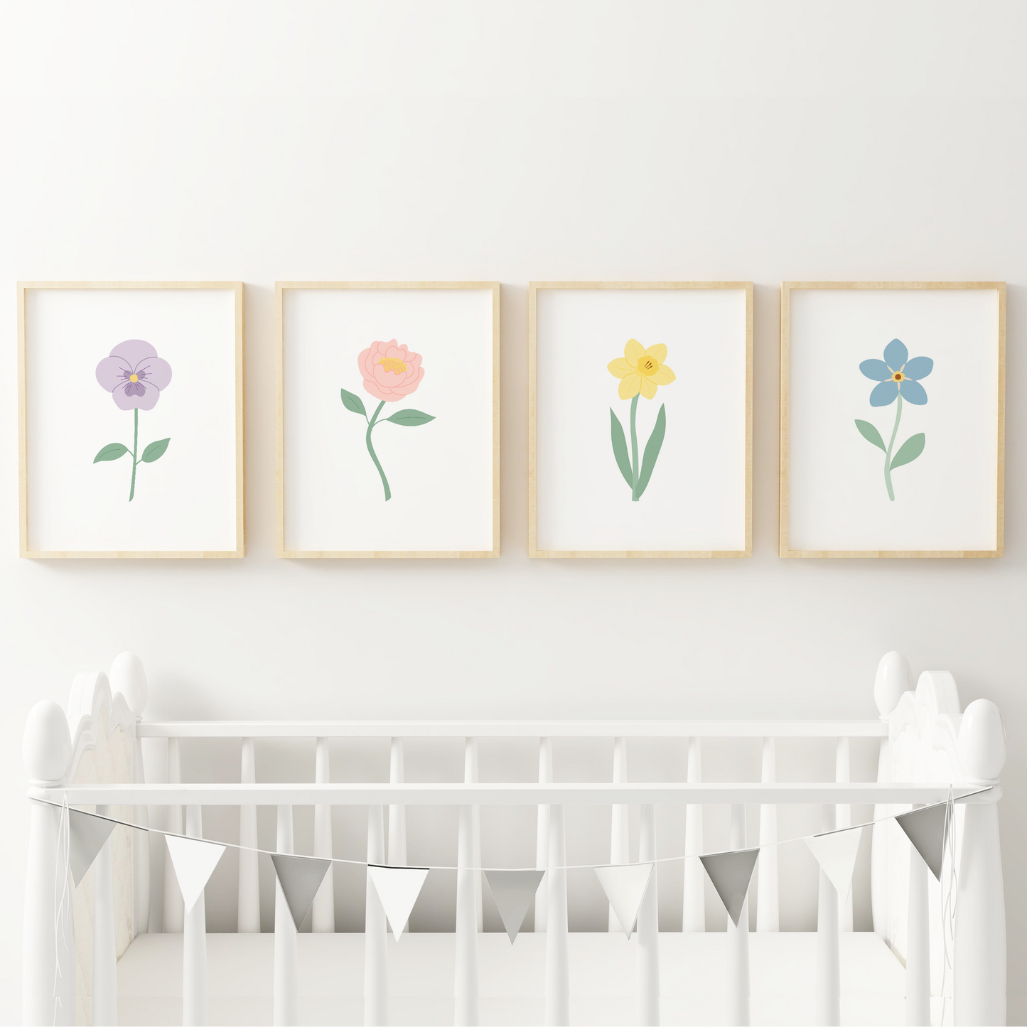 Pastel Floral Art Prints (Set of 4)