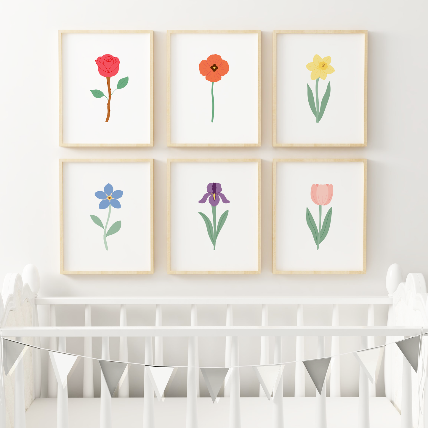 Colorful Floral Art Prints (Set of 6)
