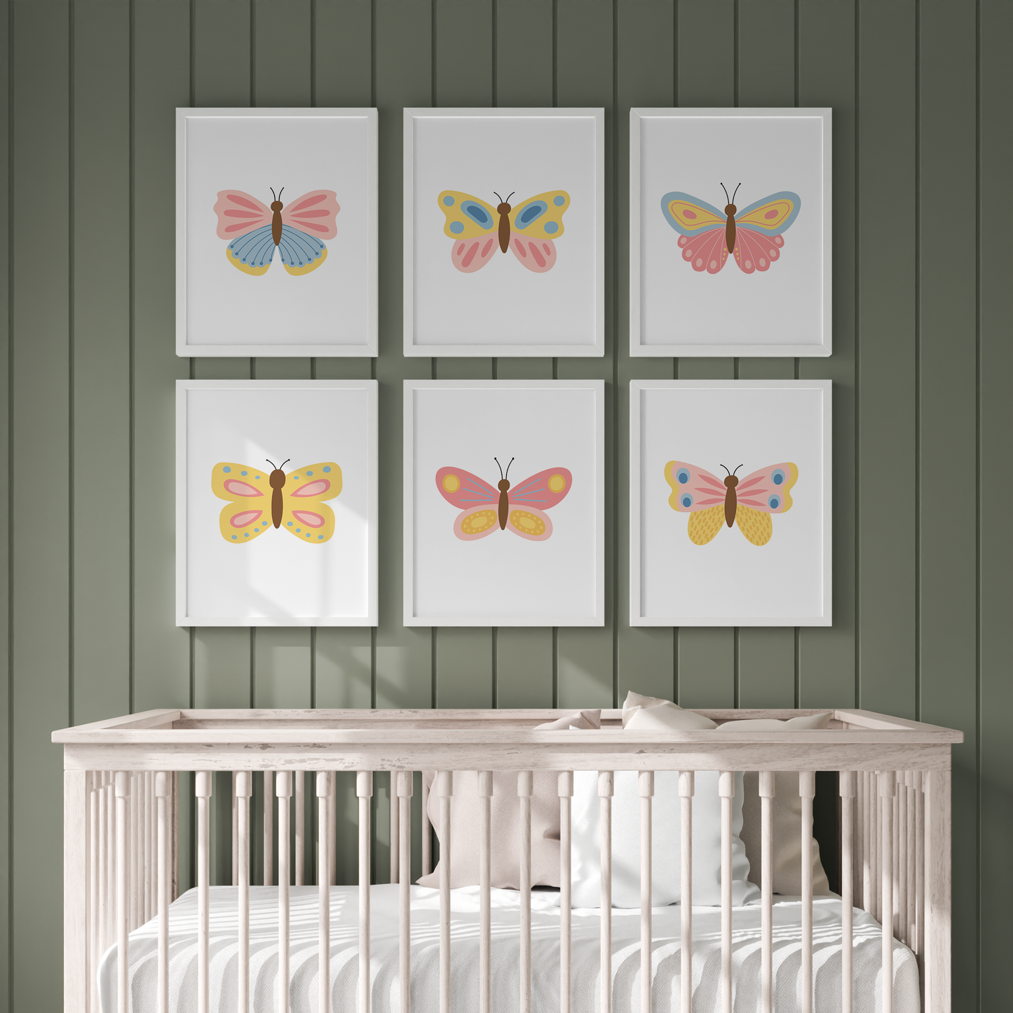 Beautiful Butterflies Art Prints (Set of 6)