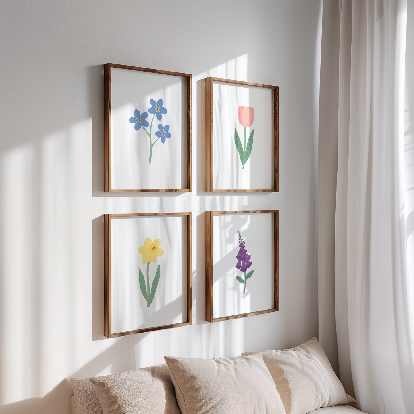 Wildflower Art Prints (Set of 4)