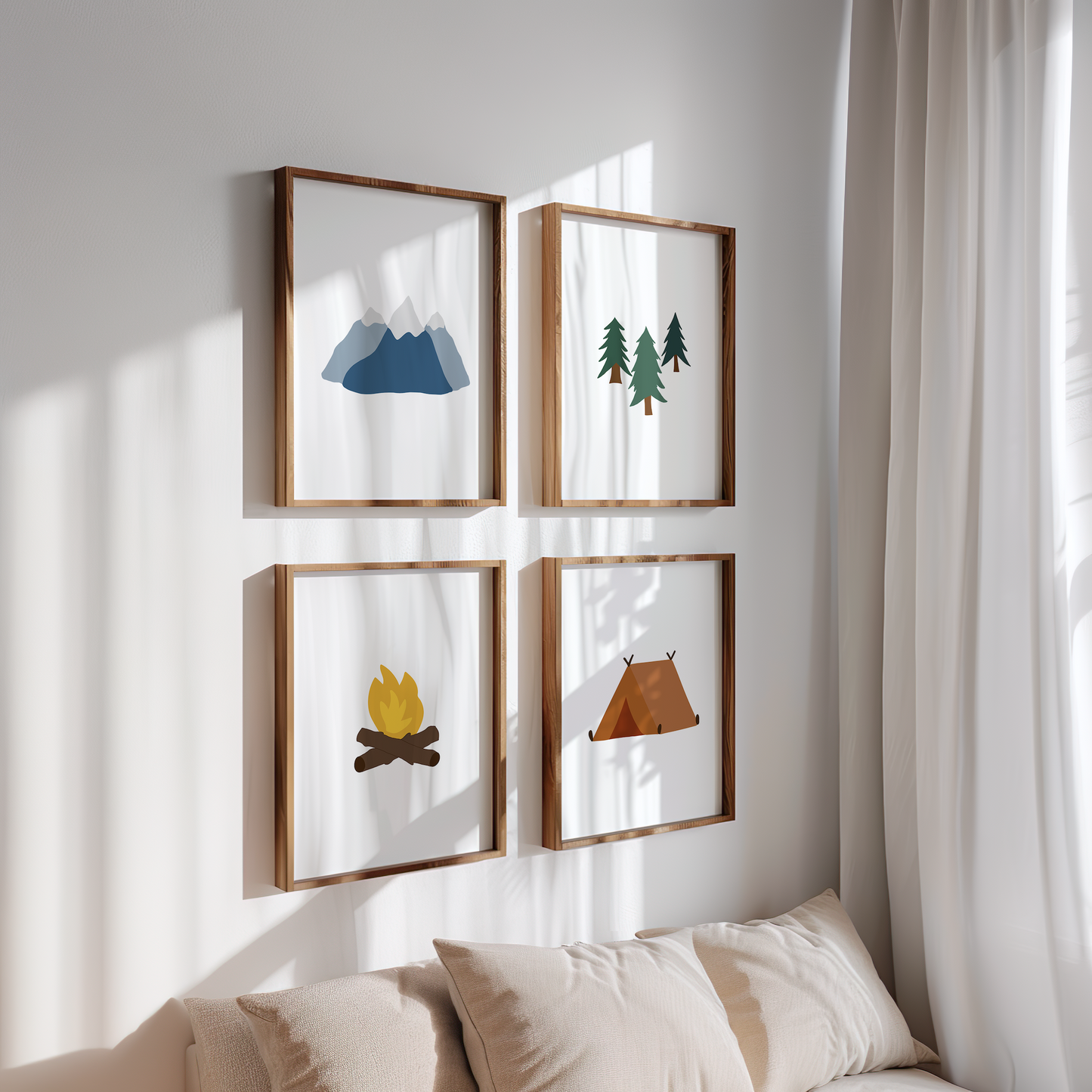 Camping Art Prints (Set of 4)