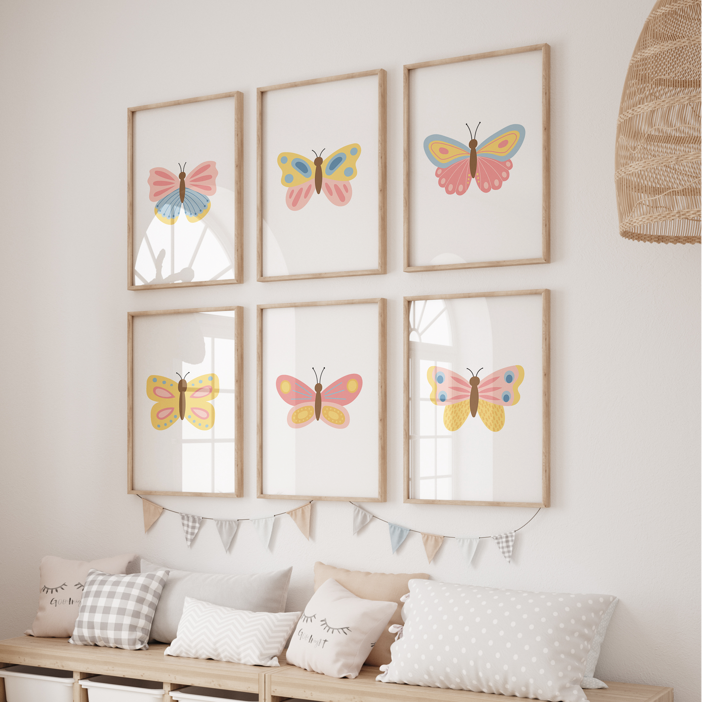 Beautiful Butterflies Art Prints (Set of 6)