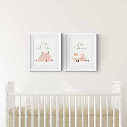 Explore and Adventure Art Prints (Set of 2)
