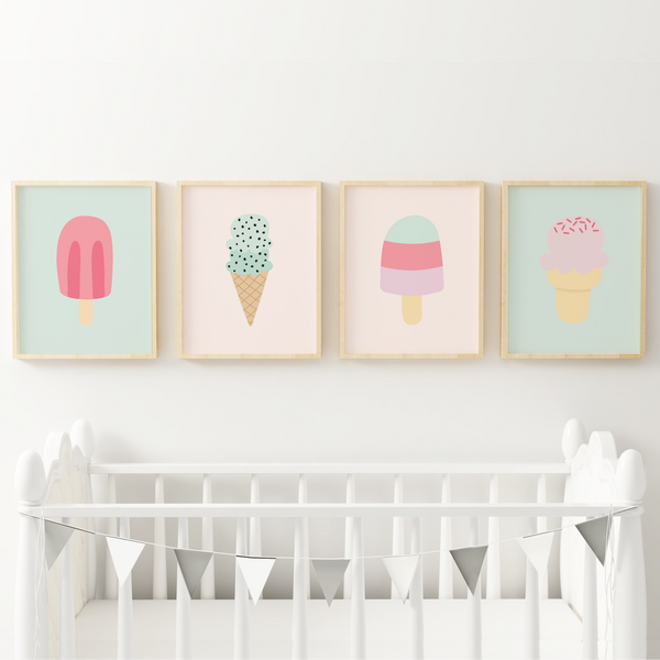 Sweet Summer Art Prints (Set of 4)