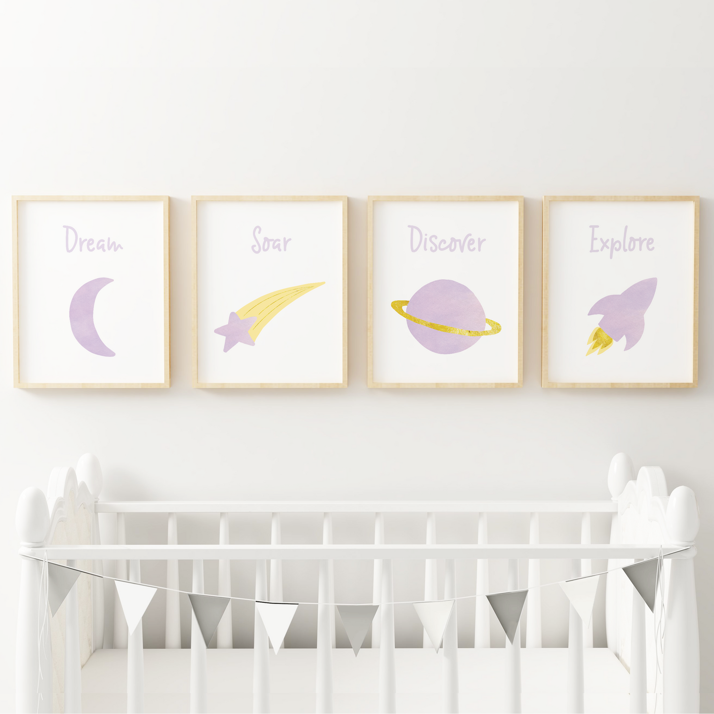Watercolor Space Art Prints (Set of 4)