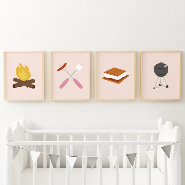 Signs of Summer Art Prints (Set of 4)