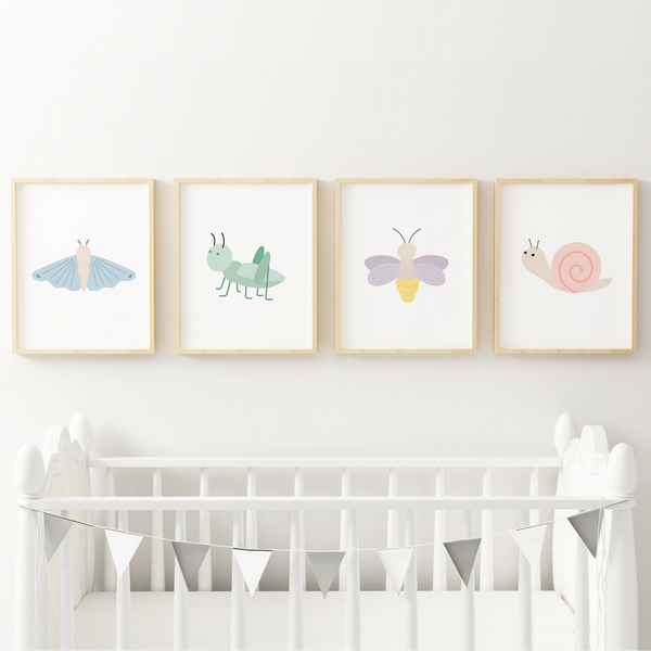 Garden Friends Art Prints (Set of 4)