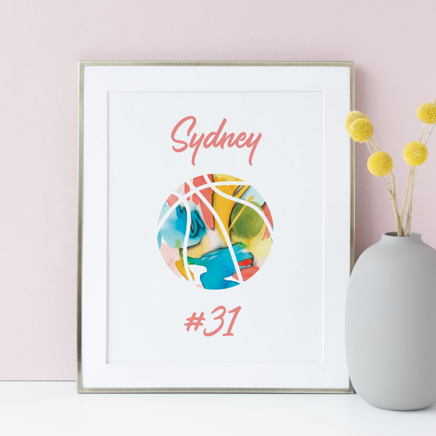 Personalized Basketball Art Print