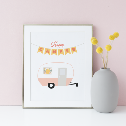 Happy Camper Art Print