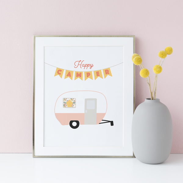 Happy Camper Art Print