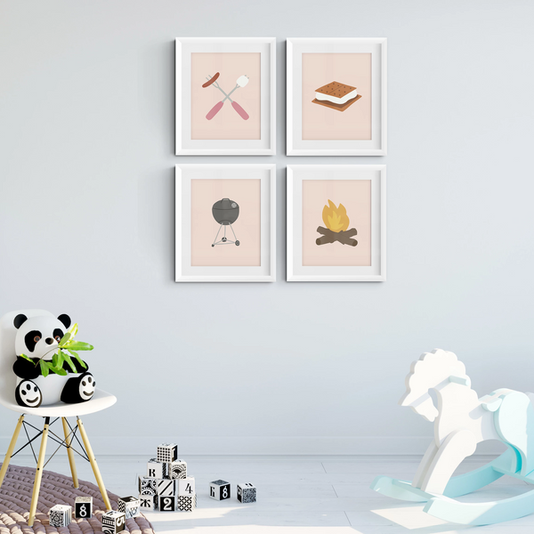 Signs of Summer Art Prints (Set of 4)