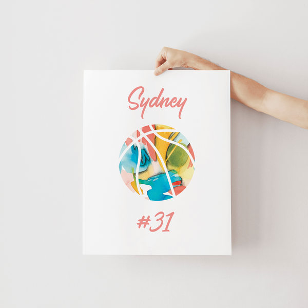 Personalized Basketball Art Print