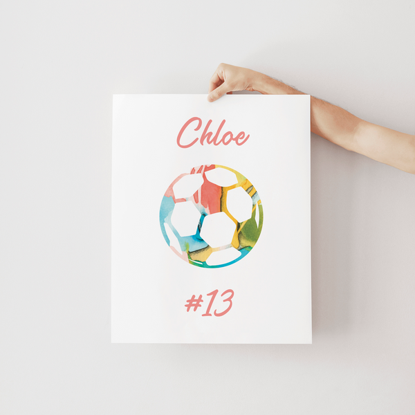 Personalized Soccer Art Print