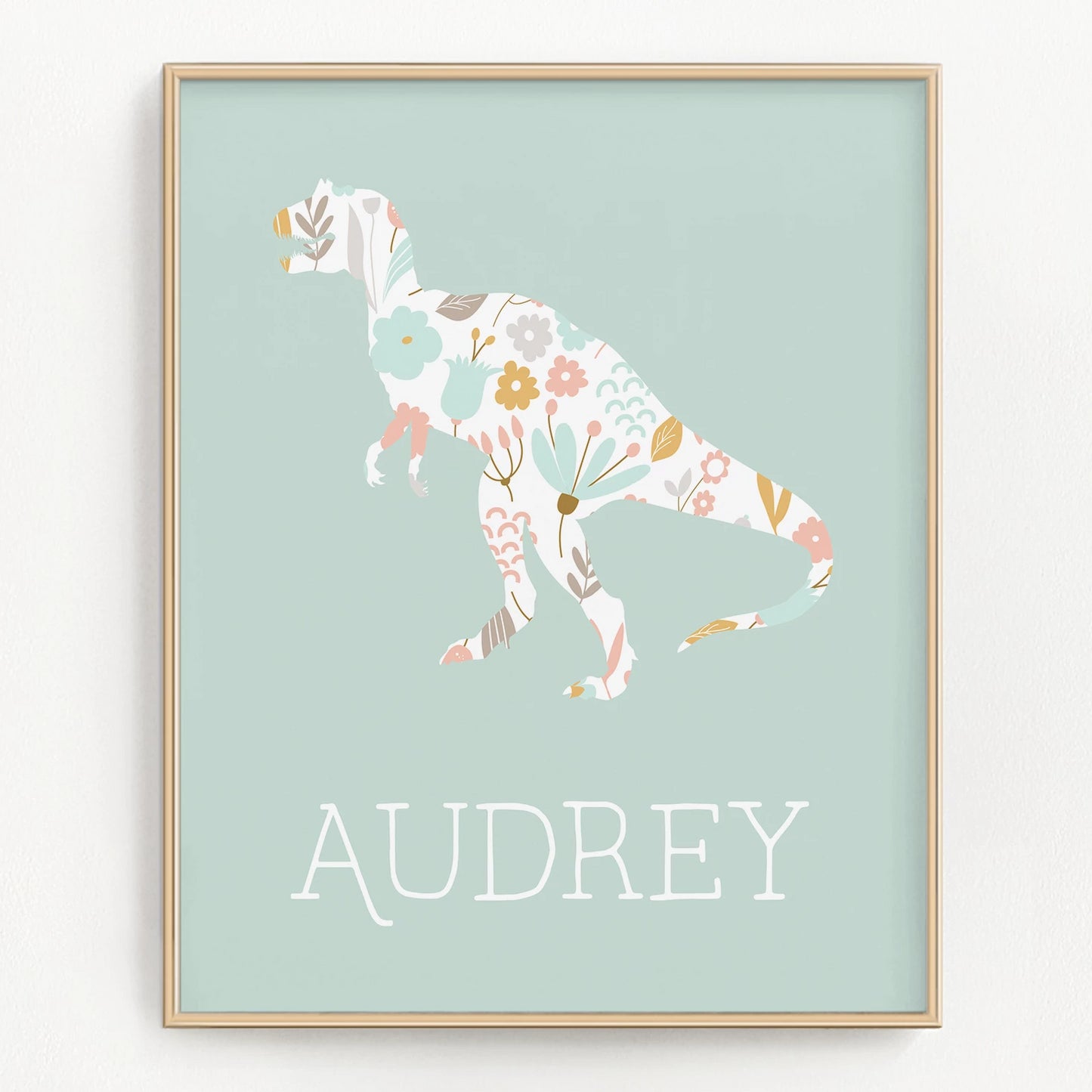 Personalized T-Rex Art Print