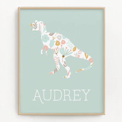 Personalized T-Rex Art Print