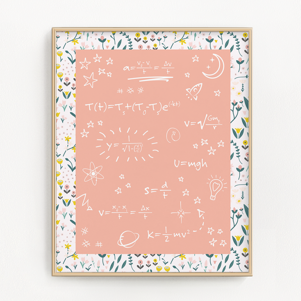 Floral Formulas Art Print