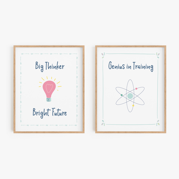 Bright Kids Science Art Prints (Set of 2)