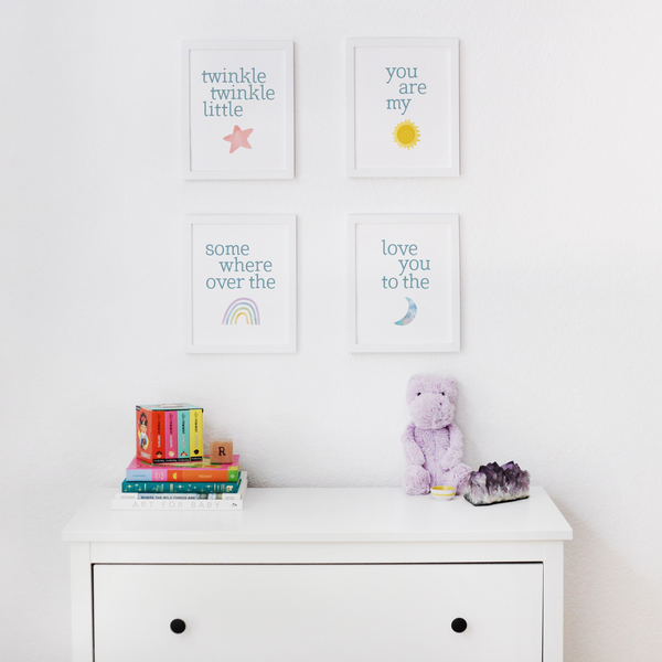 Nursery Rhyme Art Prints (Set of 4)