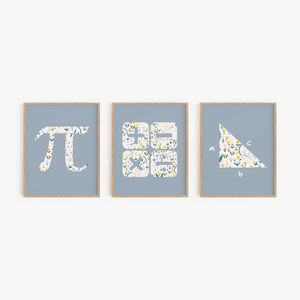 Math Foundations Art Prints (Set of 3)