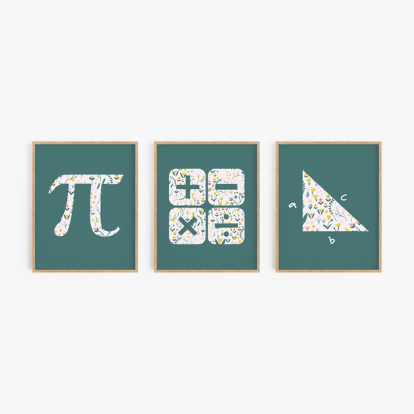 Math Foundations Art Prints (Set of 3)