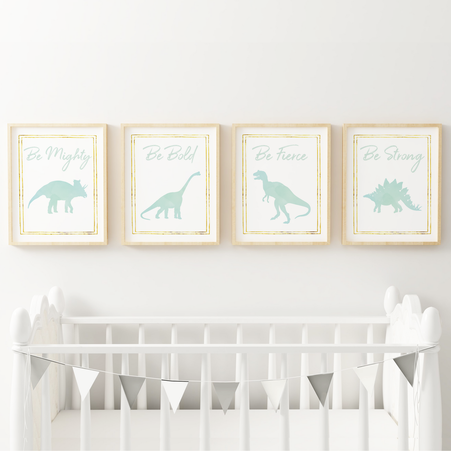 Watercolor Dinosaur Art Prints (Set of 4)
