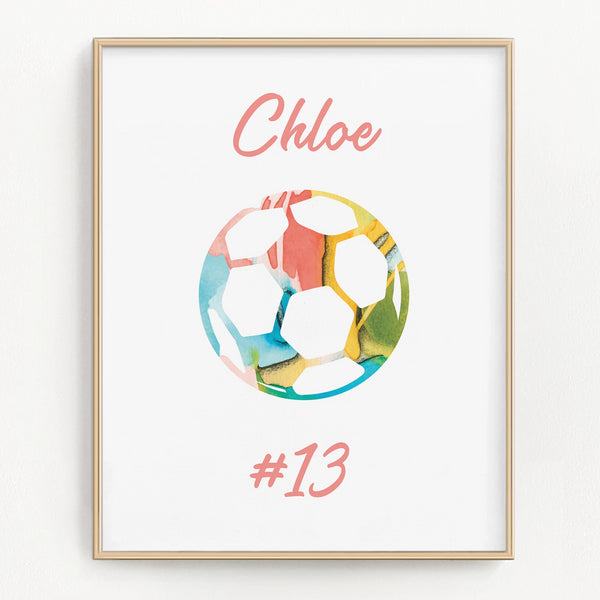 Personalized Soccer Art Print