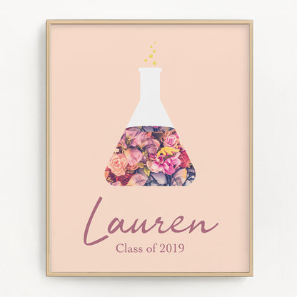 Personalized chemistry beaker art