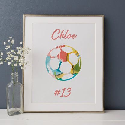 Personalized Soccer Art Print