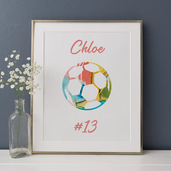 Personalized Soccer Art Print